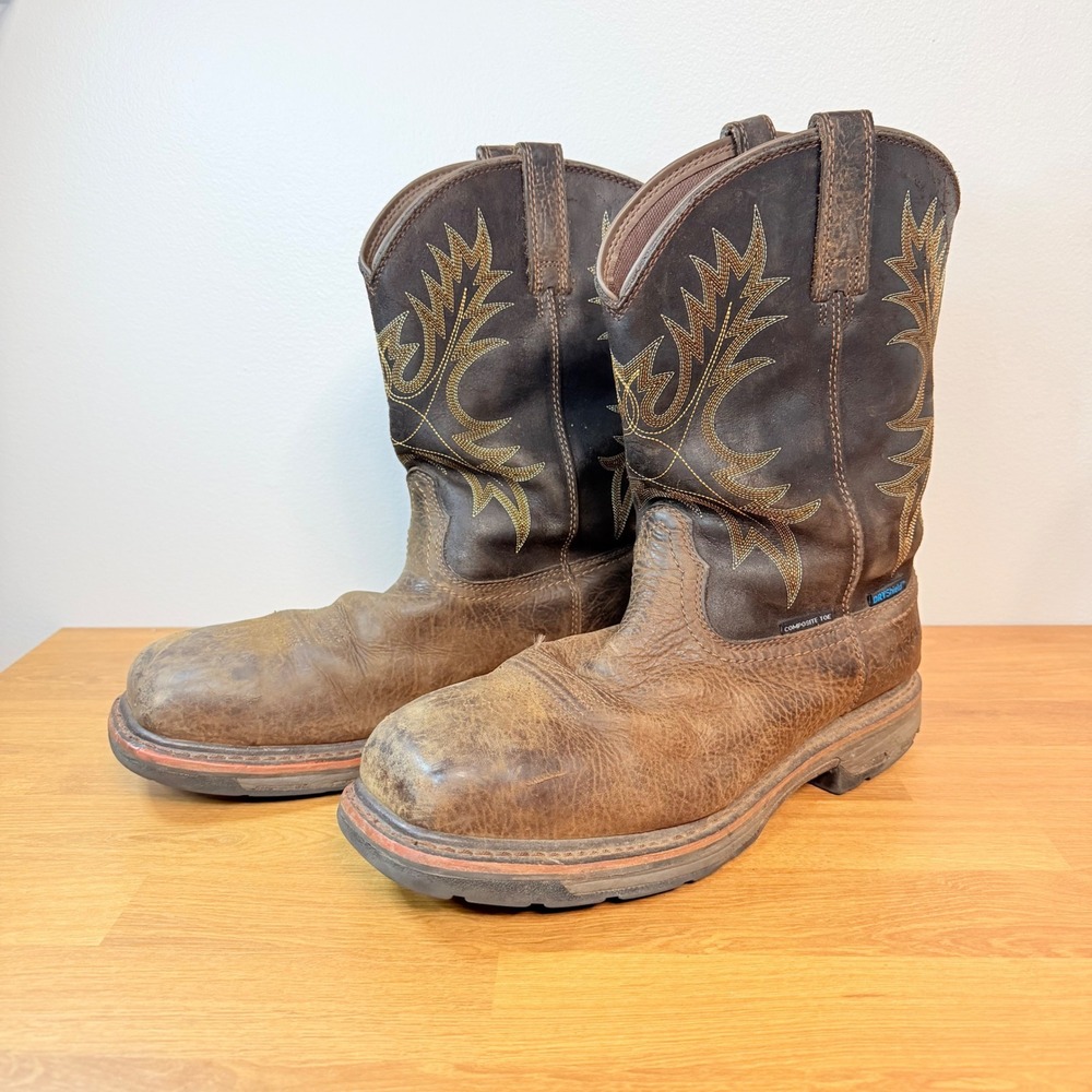 Ariat WorkHog XT H2O Mens Waterproof Composite Toe Western Work Boots Brown